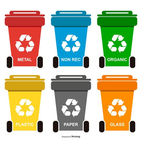 Recicl a coleta de lixo vetor