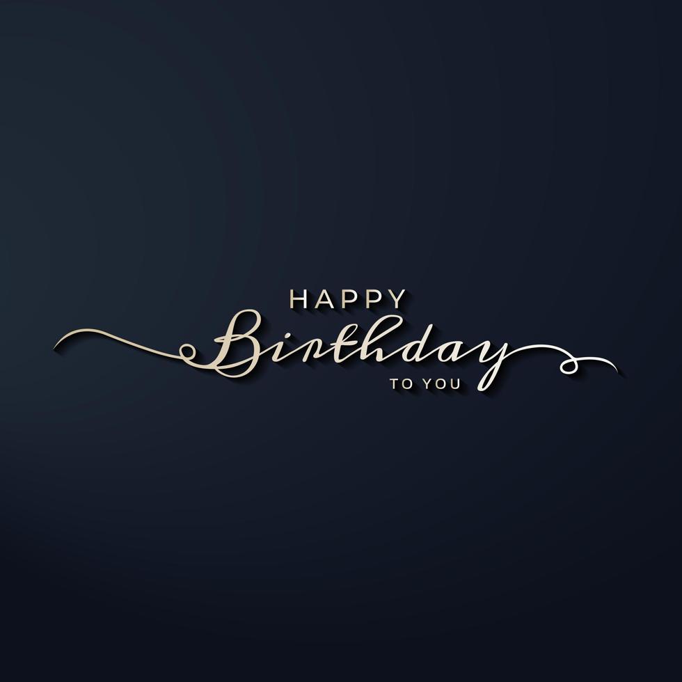 tipografia de feliz aniversário para design de cartão vetor