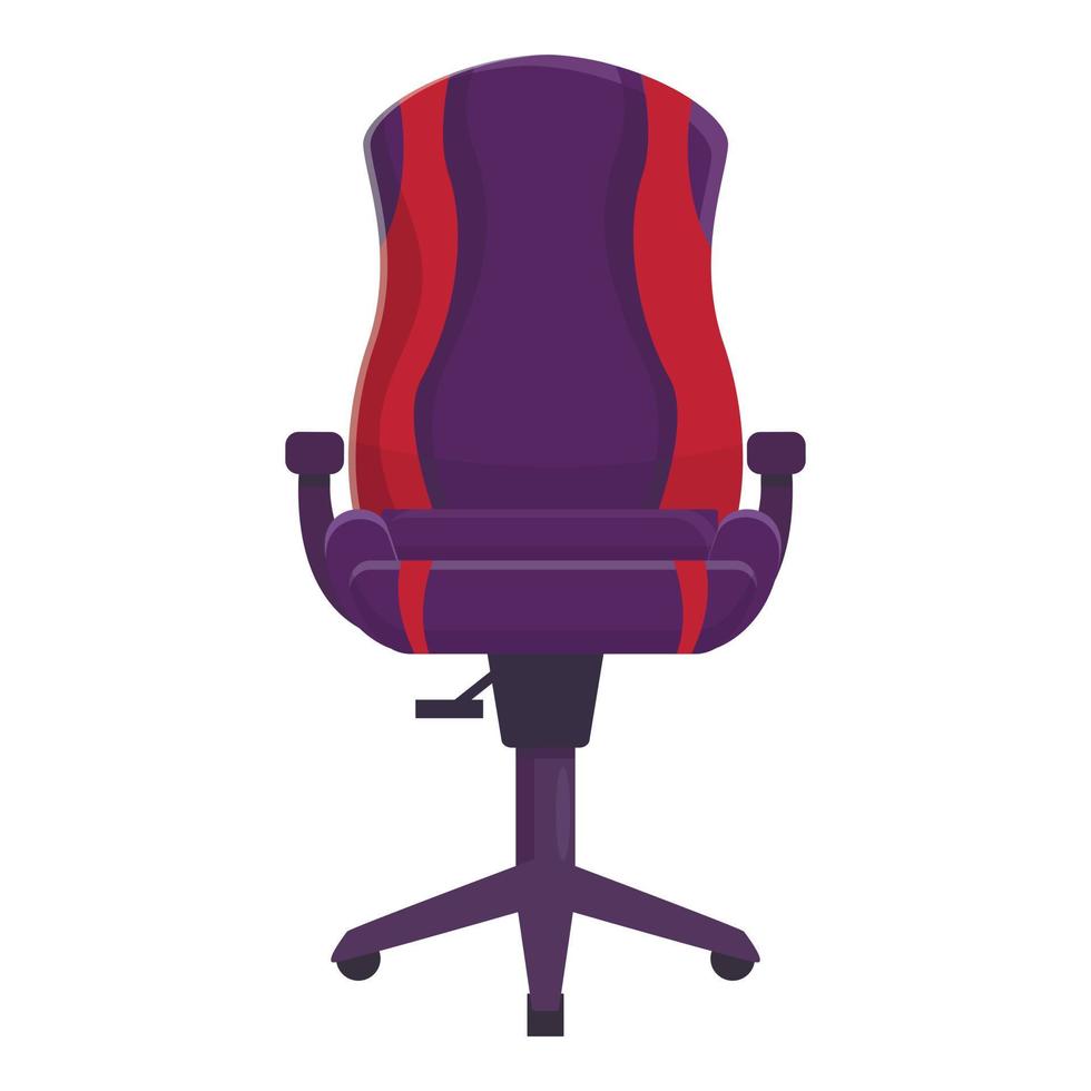 vetor de desenhos animados do ícone da cadeira de jogos frontal. assento de jogador