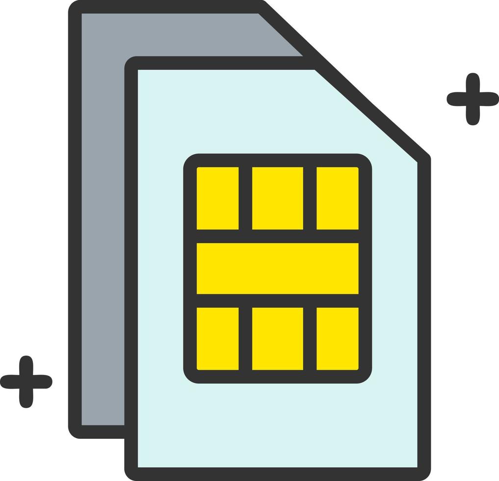 ícone de vetor de cartão SIM de telefone