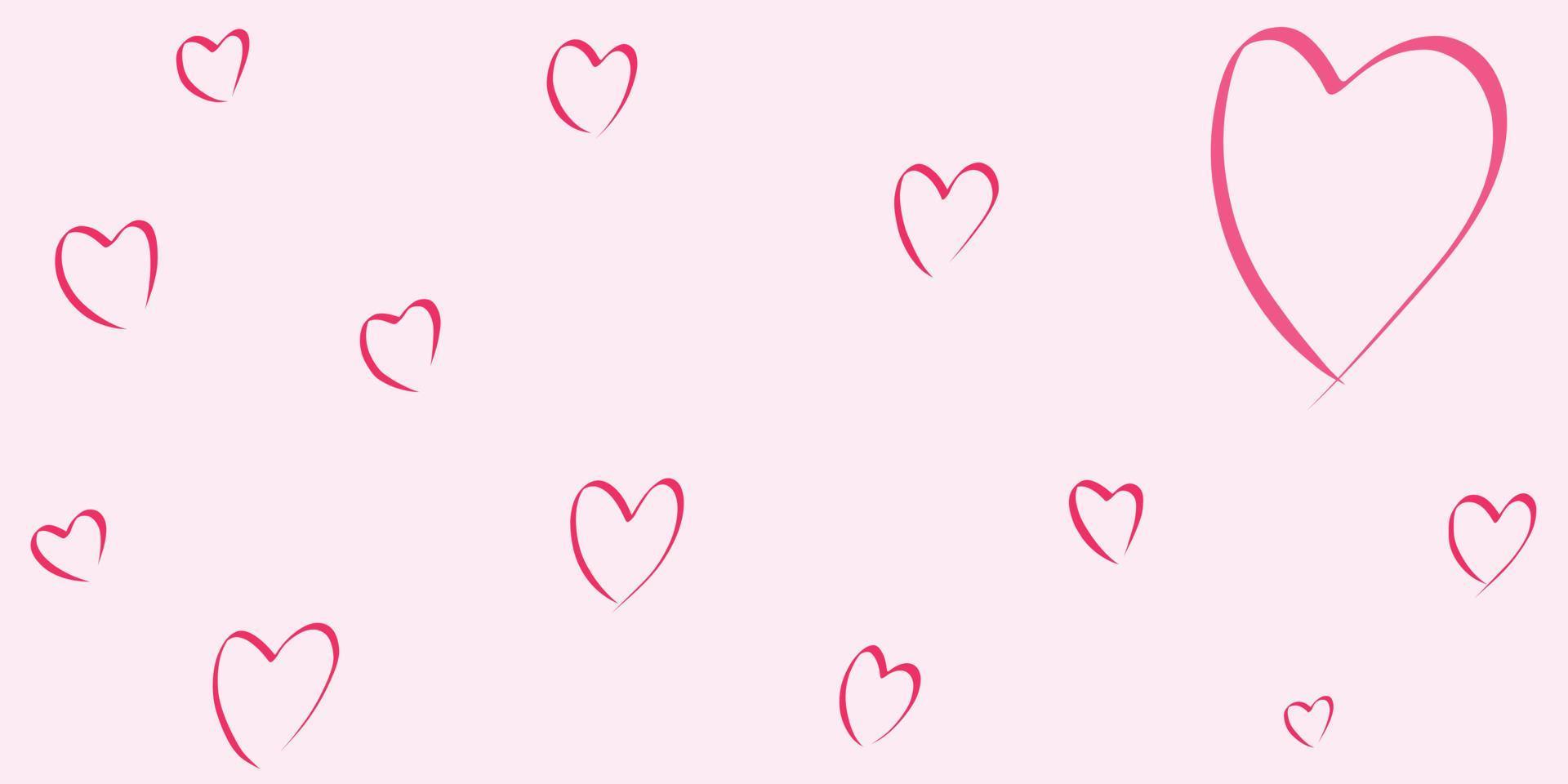 forma de coração no vetor de fundo rosa