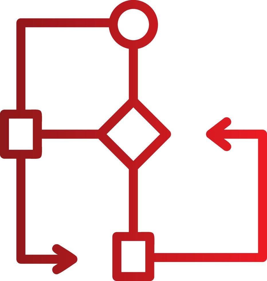 ícone de vetor de fluxograma