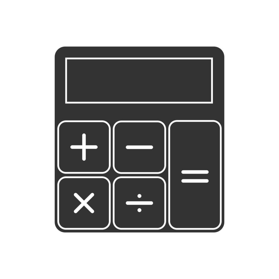 design de ilustração de ícone de calculadora simples vetor