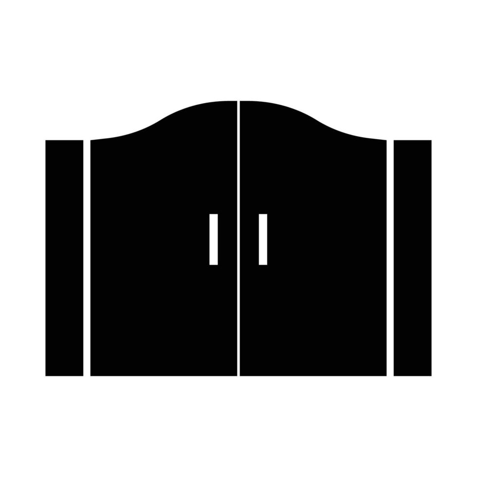 design de ilustração de ícone de portão simples vetor