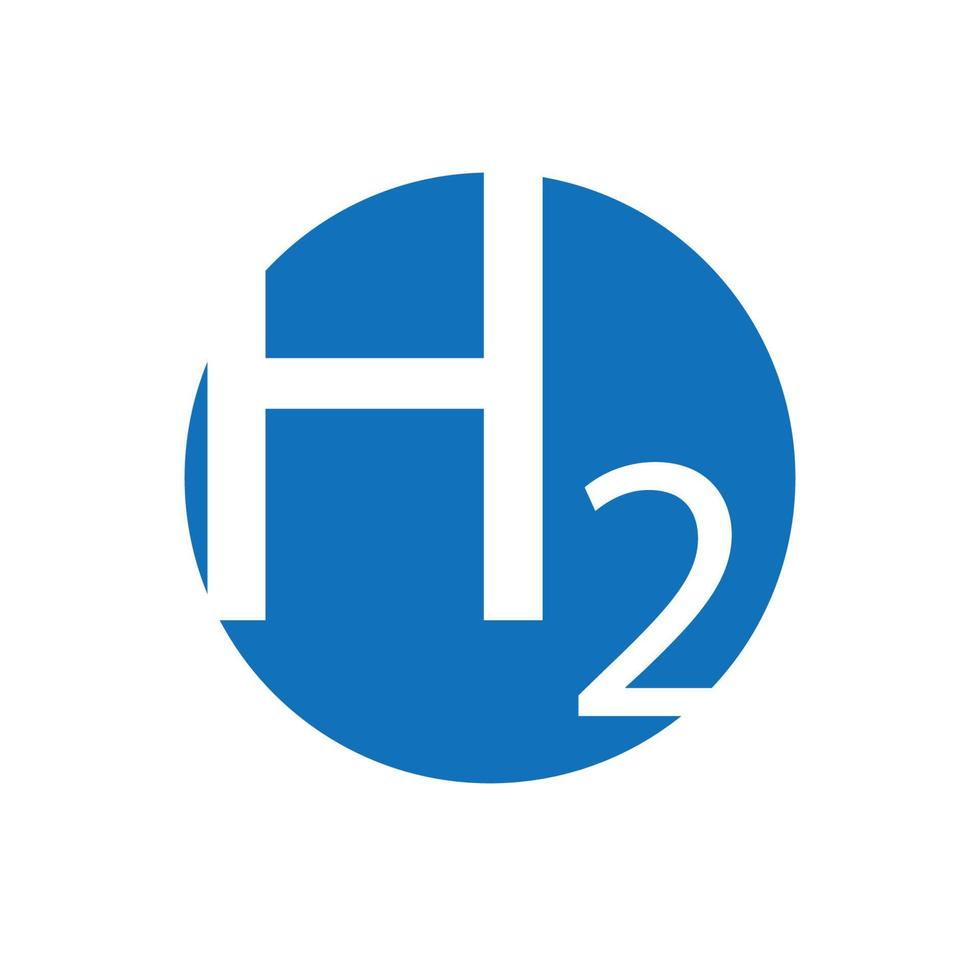 design de ilustração de logotipo de hidrogênio simples vetor