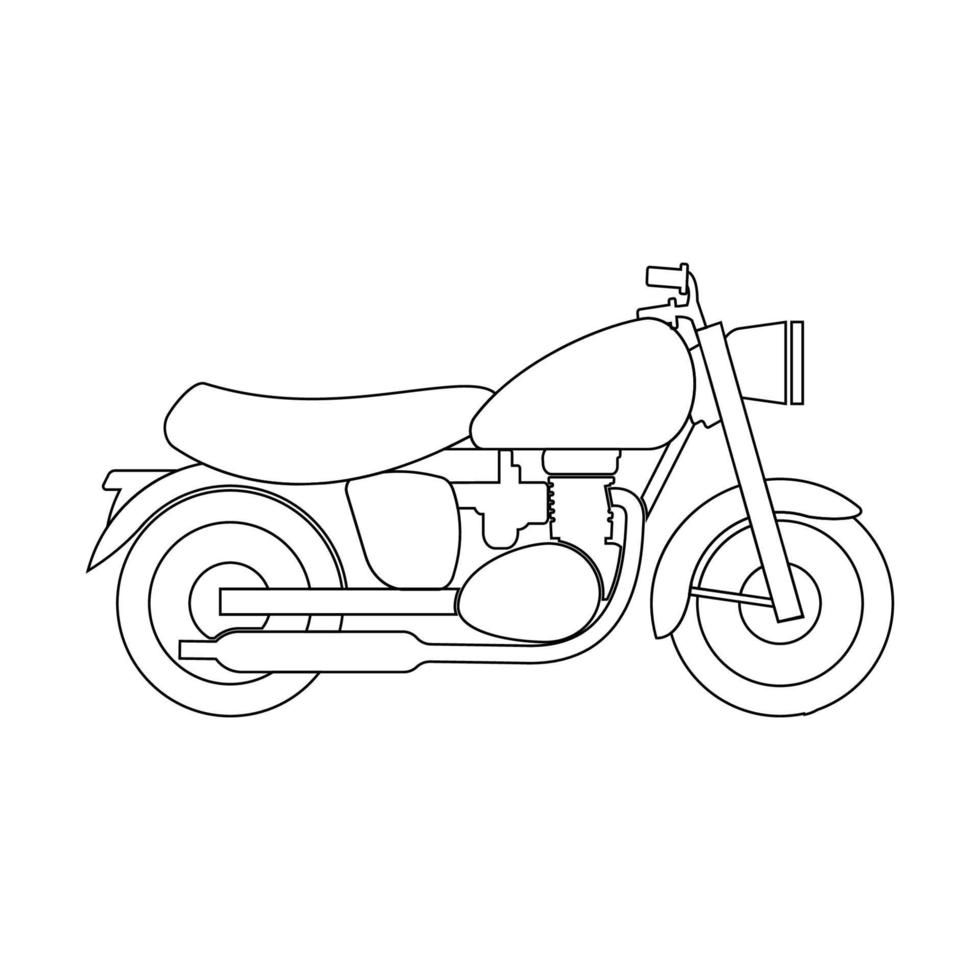 design de ilustração vetorial de ícone de moto vintage vetor