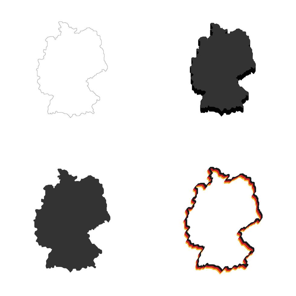 logotipo do mapa alemão vetor