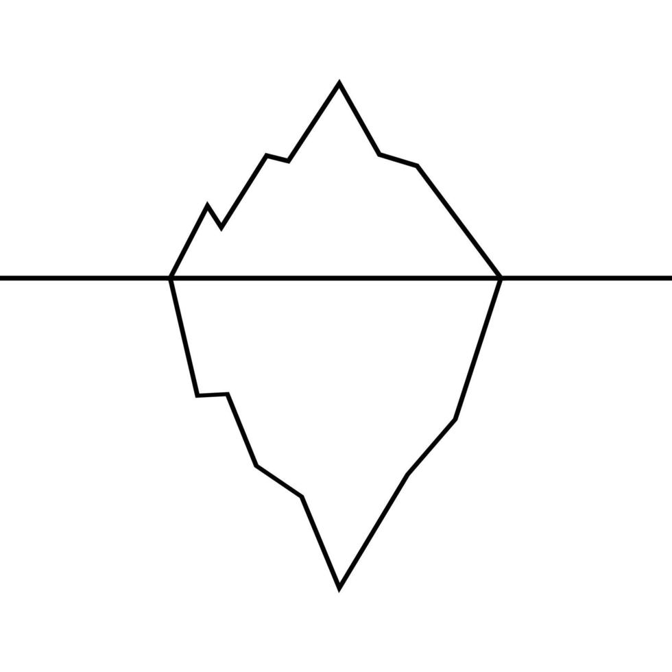 ícone de iceberg simples vetor