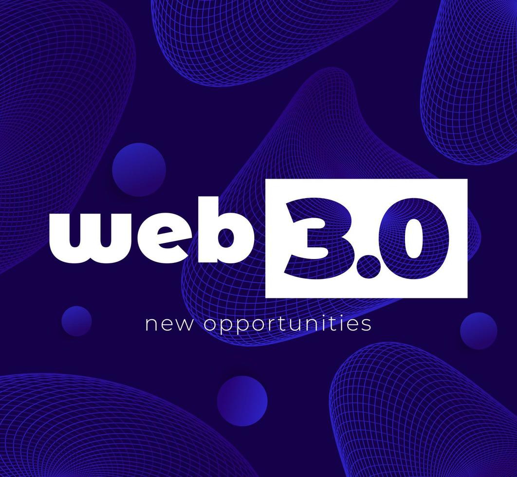 design de banner web 3.0 ou web3 vetor