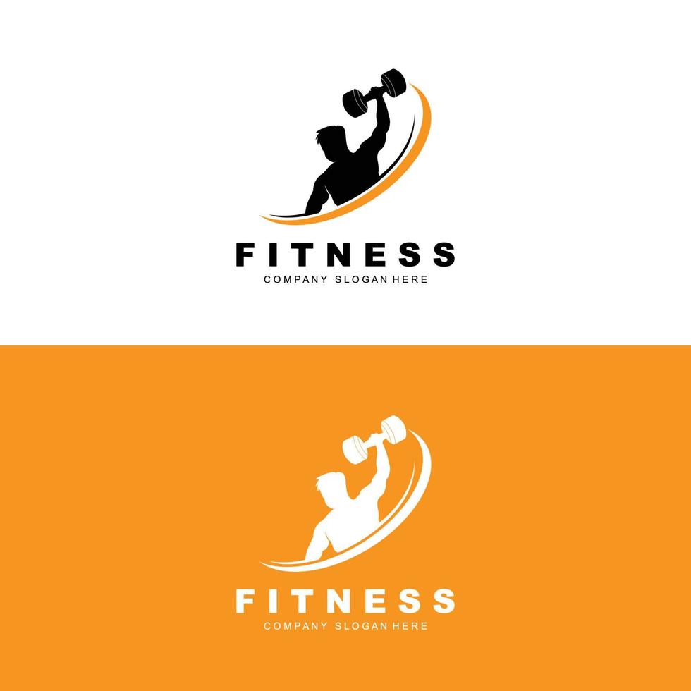 logotipo da academia, vetor de logotipo de fitness, design adequado para fitness, equipamentos esportivos, saúde corporal, marcas de produtos de suplementos corporais