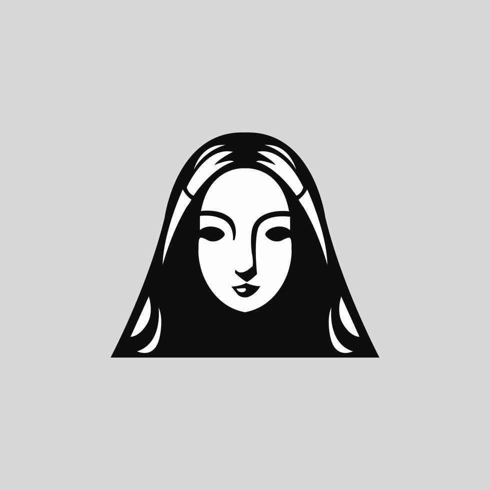 modelo de design de logotipo de mulher de sabedoria vetor