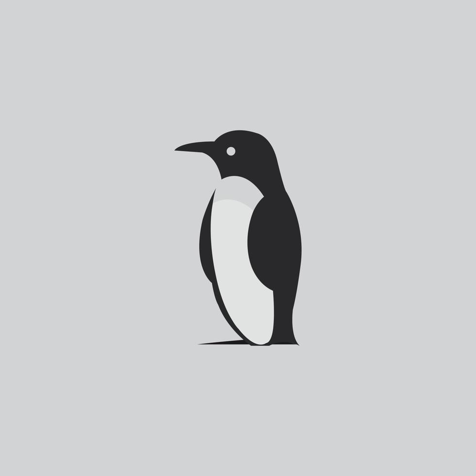 modelo de design de logotipo de pinguim vetor