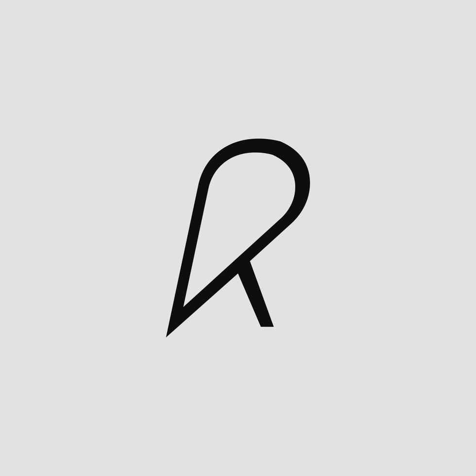 modelo de design de logotipo letra r vetor