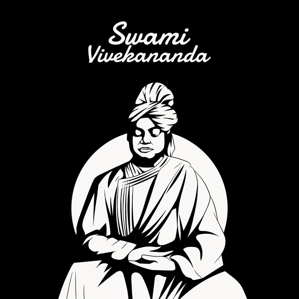 ilustração em vetor swami vivekananda jayanti