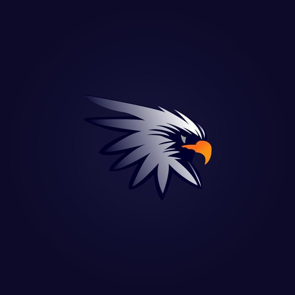 modelo de design de logotipo de águia de jogos vetor