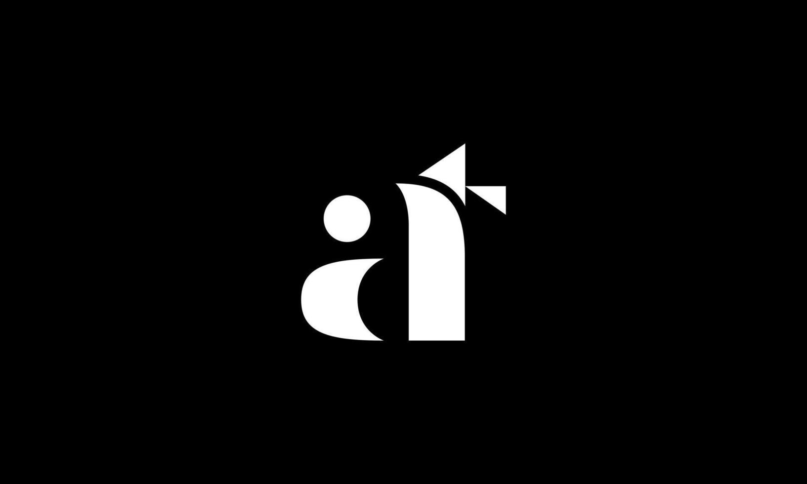 letra inicial no design do logotipo em fundo preto. vetor profissional.