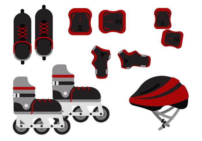 equipamento de rollerblade vector livre