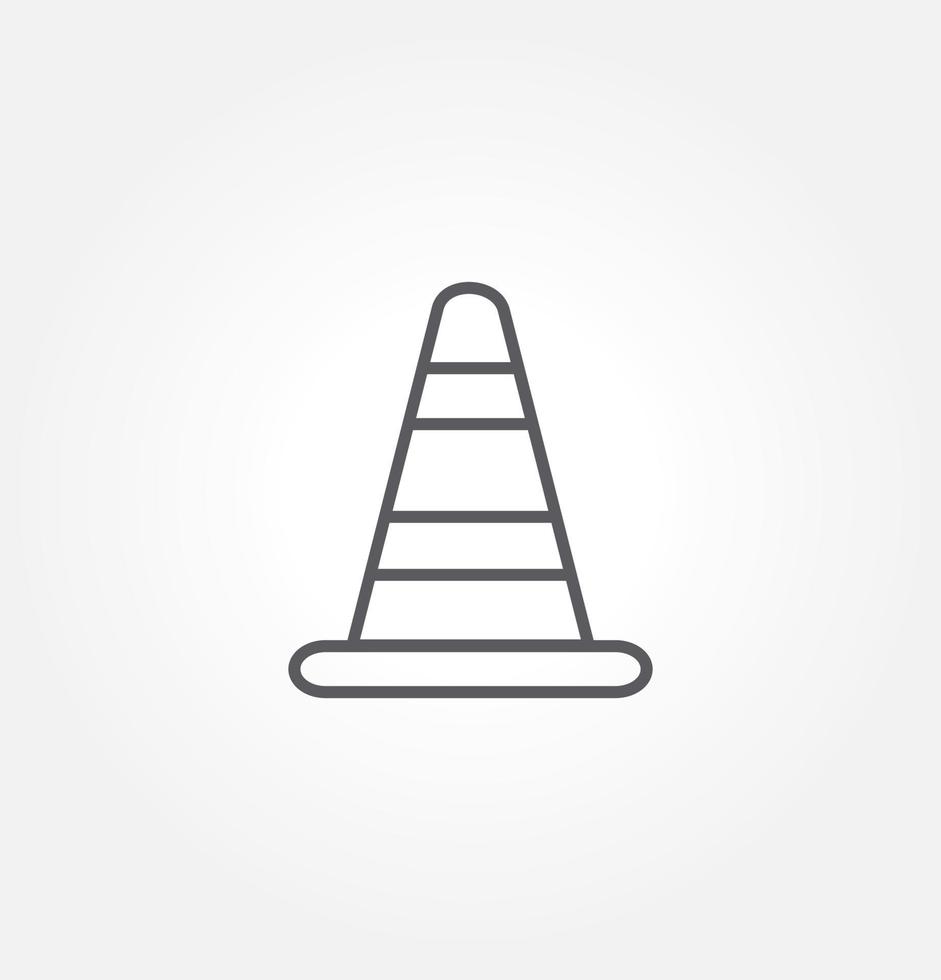 modelo de logotipo de ilustração vetorial de ícone de cone de tráfego para muitos propósitos. isolado no fundo branco. vetor