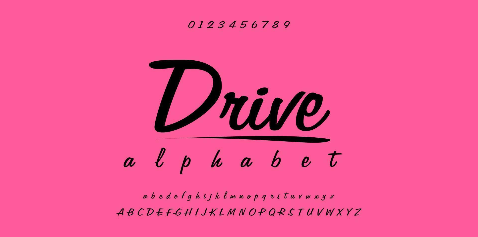 alfabeto de estilo elegante - fontes e números decorativos do alfabeto. vetor