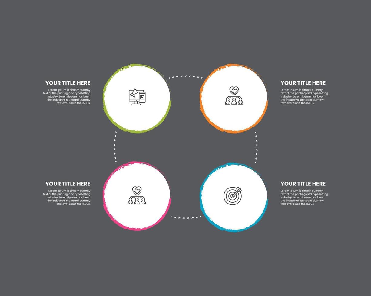 modelos vetoriais de design infográfico podem ser usados para apresentação, diagrama, relatório anual, web design. etapas do conceito de negócios ou infográfico da linha do tempo do processo vetor