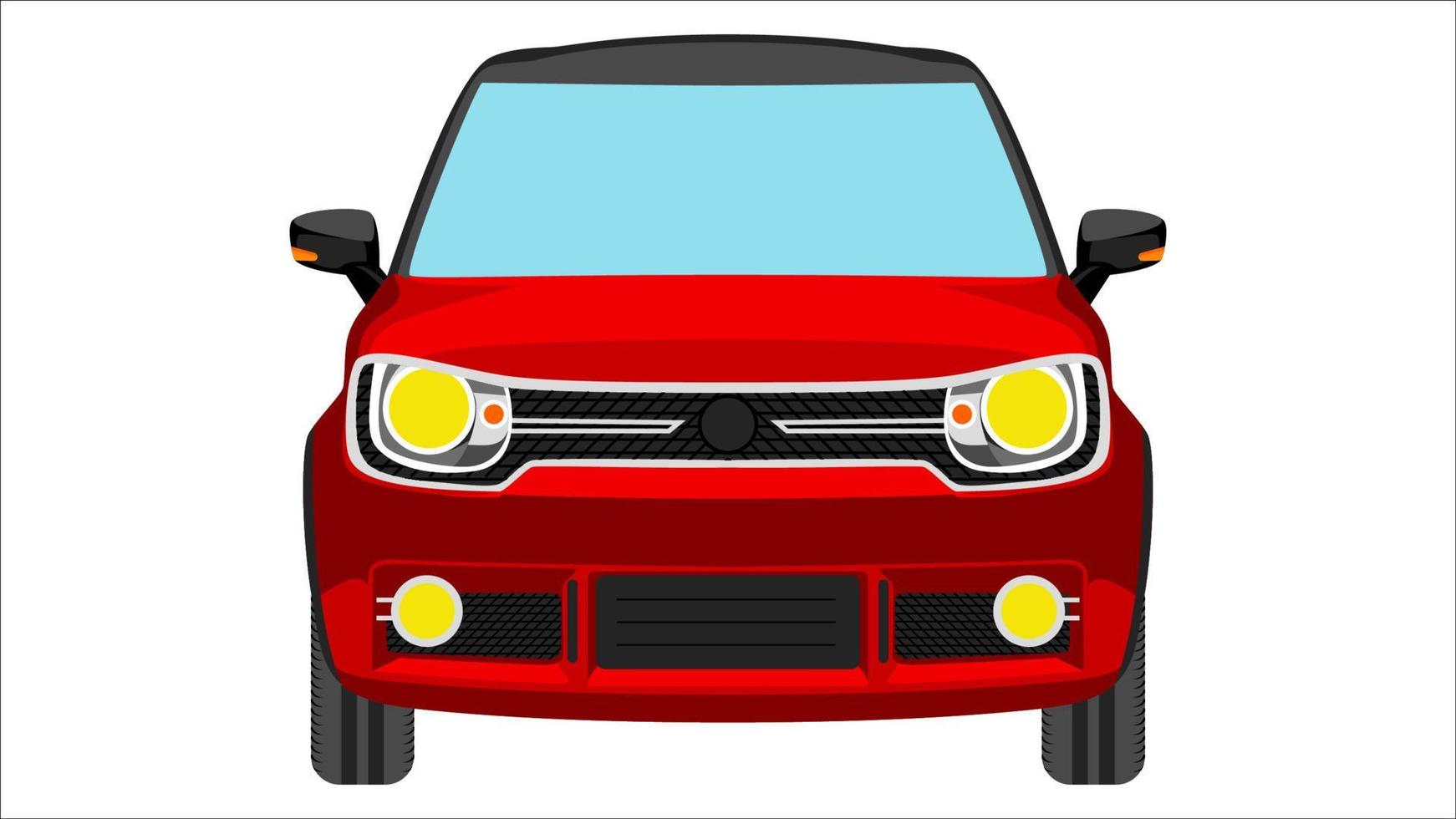 carro hatchback premium em vetor de cor brilhante, ilustração em vetor de cor plana de carro realista