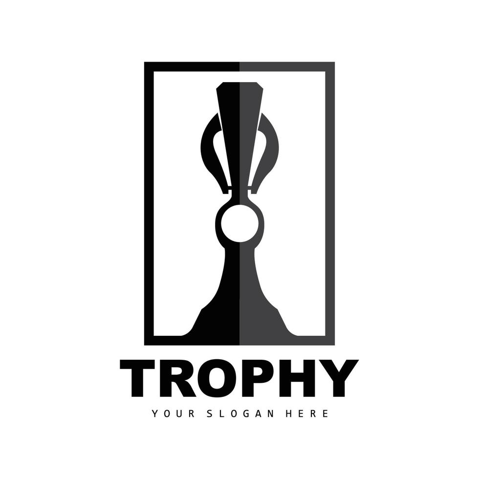 logotipo do troféu do campeonato, design de troféu vencedor do prêmio campeão, modelo de ícone vetorial vetor