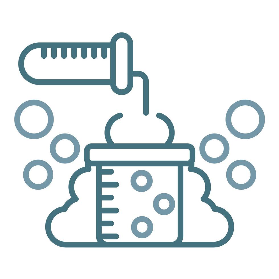 linha de reação química ícone de duas cores vetor