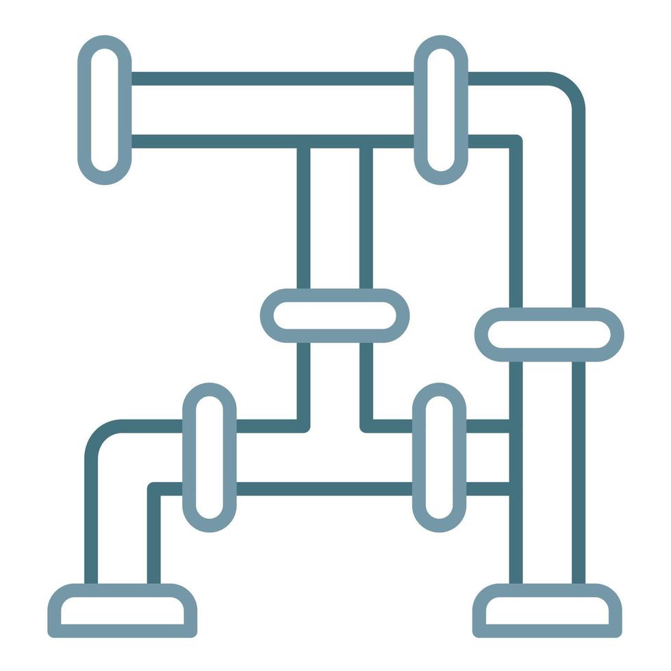 linha de tubulação ícone de duas cores vetor