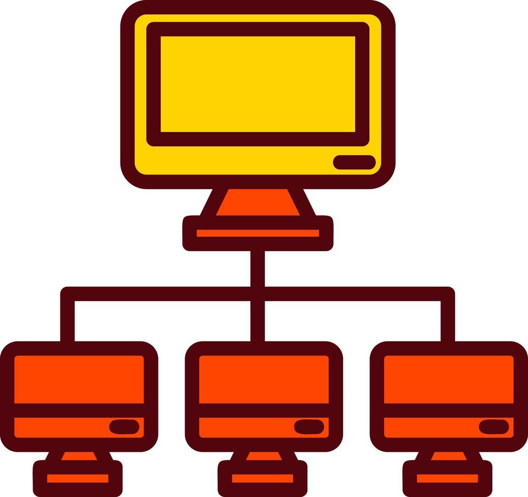 ícone de vetor de rede de computador