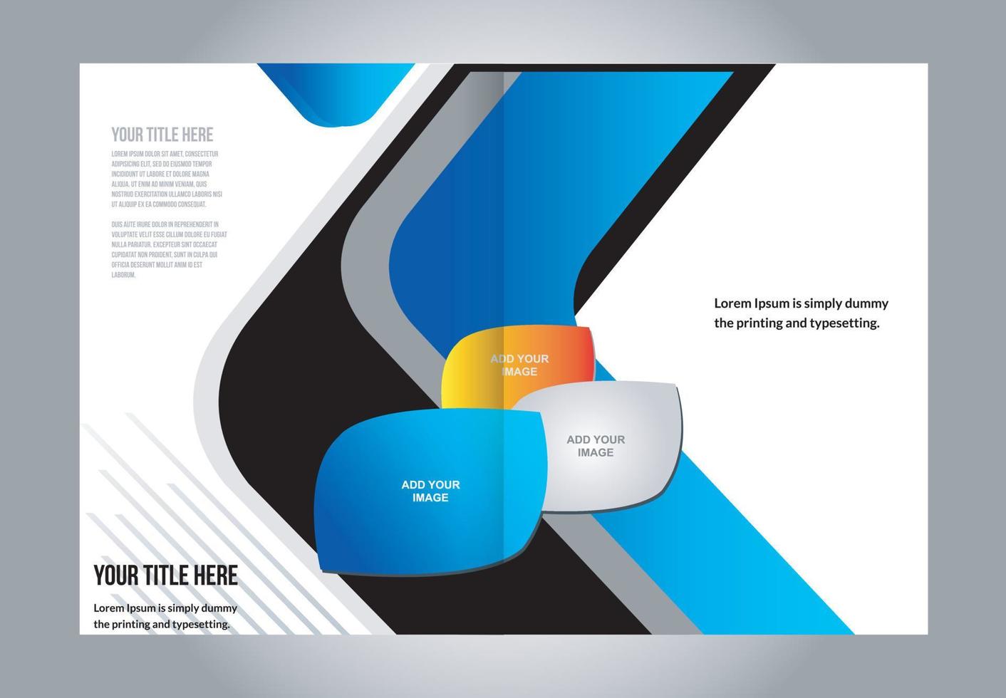 panfleto comercial profissional, modelo de design de brochura corporativa vetor