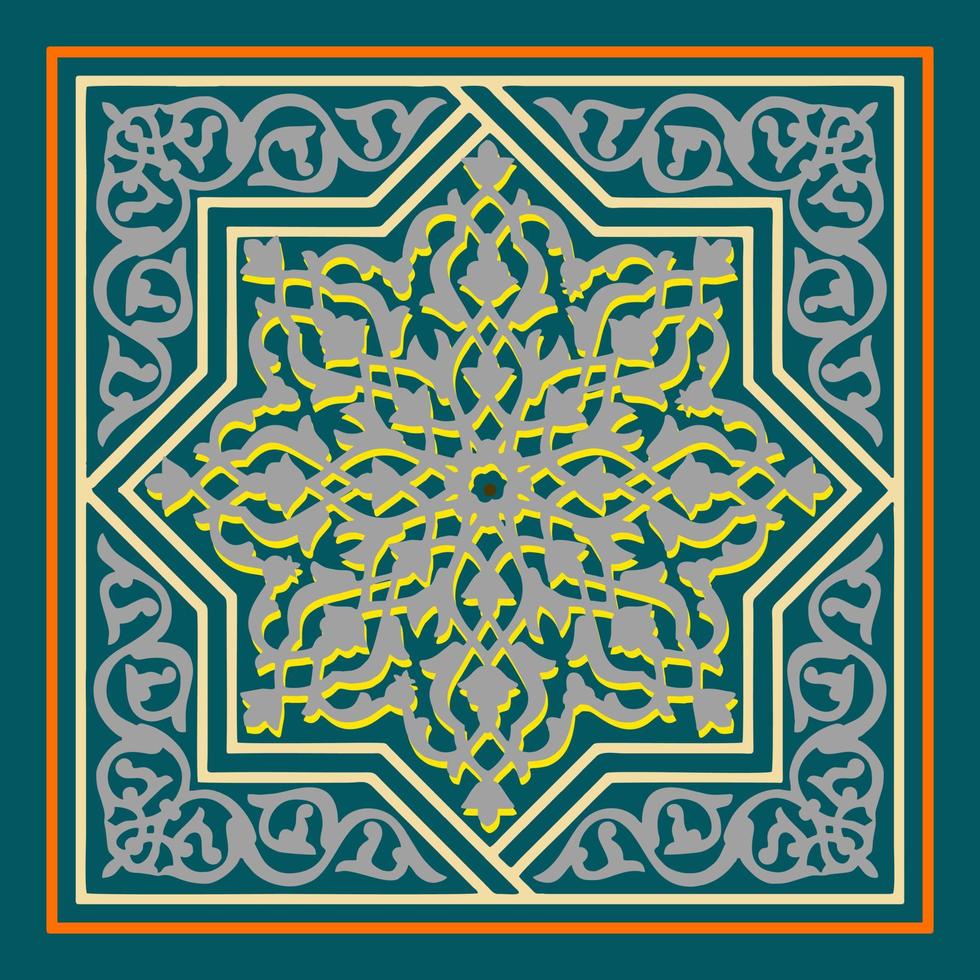 mandala arte ornamento fundo islâmico vetor
