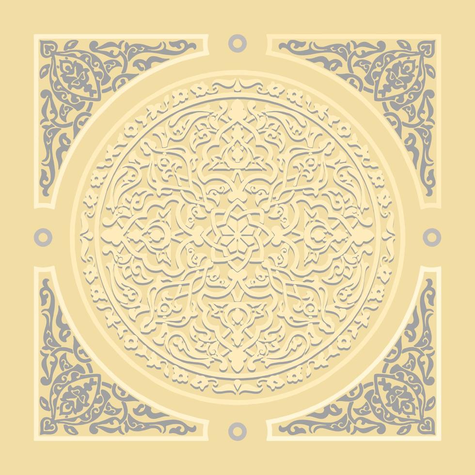 lindo design de fundo de mandala islâmica de luxo floral vetor