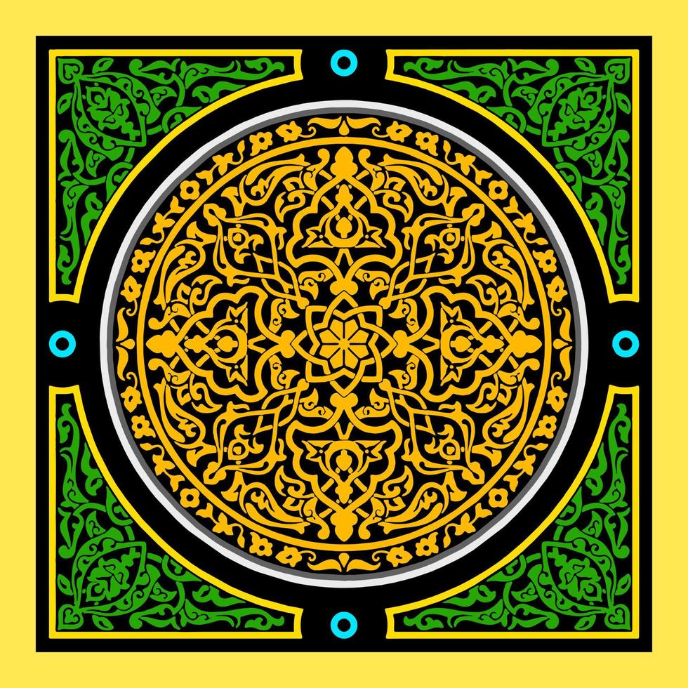 lindo design de fundo de mandala islâmica de luxo floral vetor