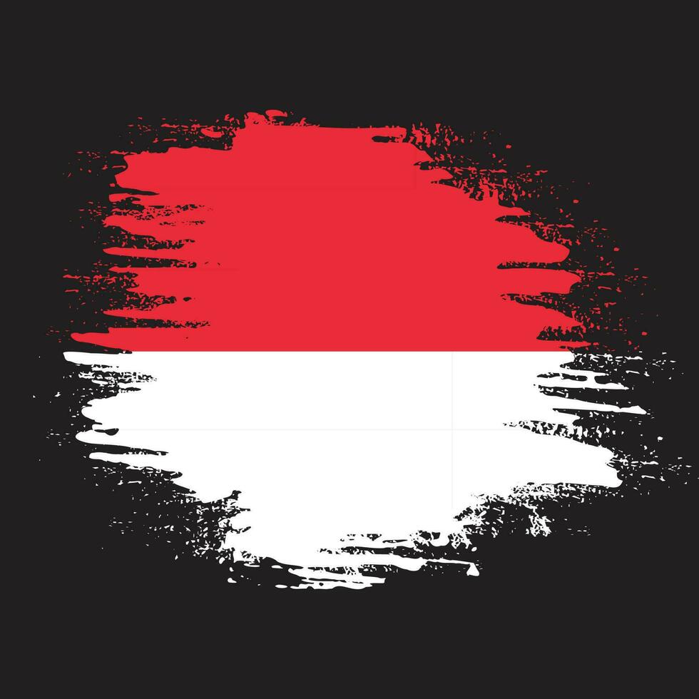 splatter pincelada vetor de bandeira da indonésia