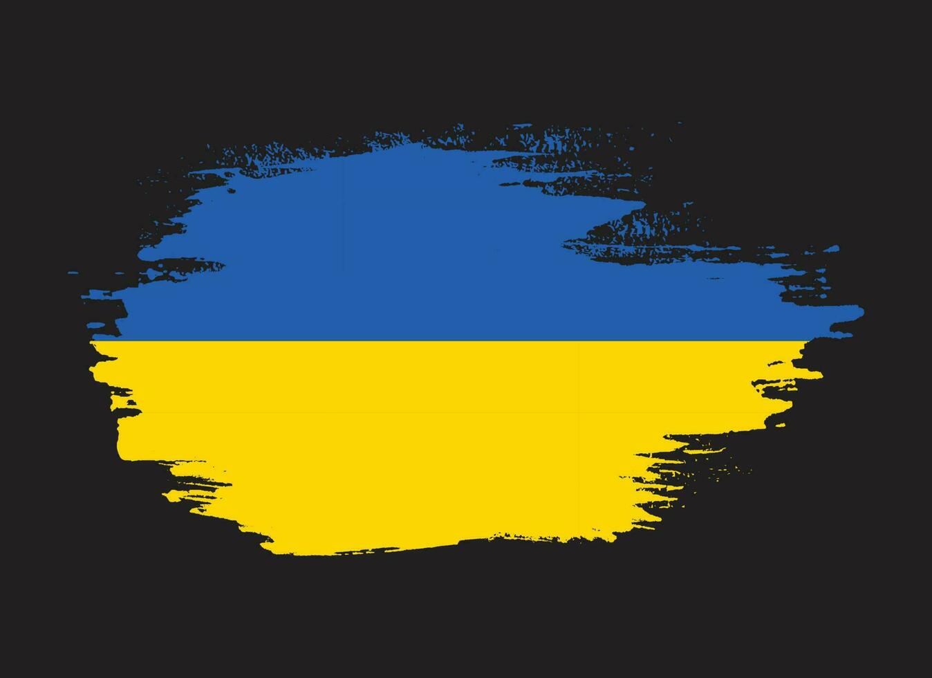 vetor de bandeira da ucrânia pincelada grunge