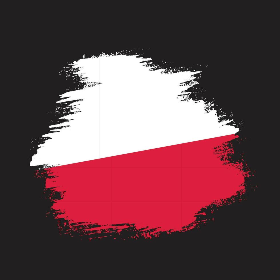 bandeira desbotada do grunge da polônia vetor