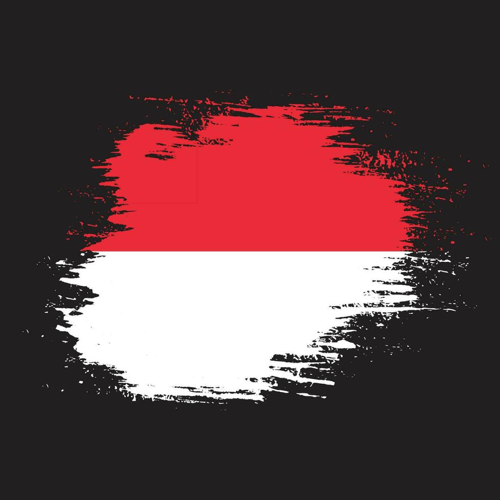 vetor de bandeira da indonésia de pintura à mão profissional