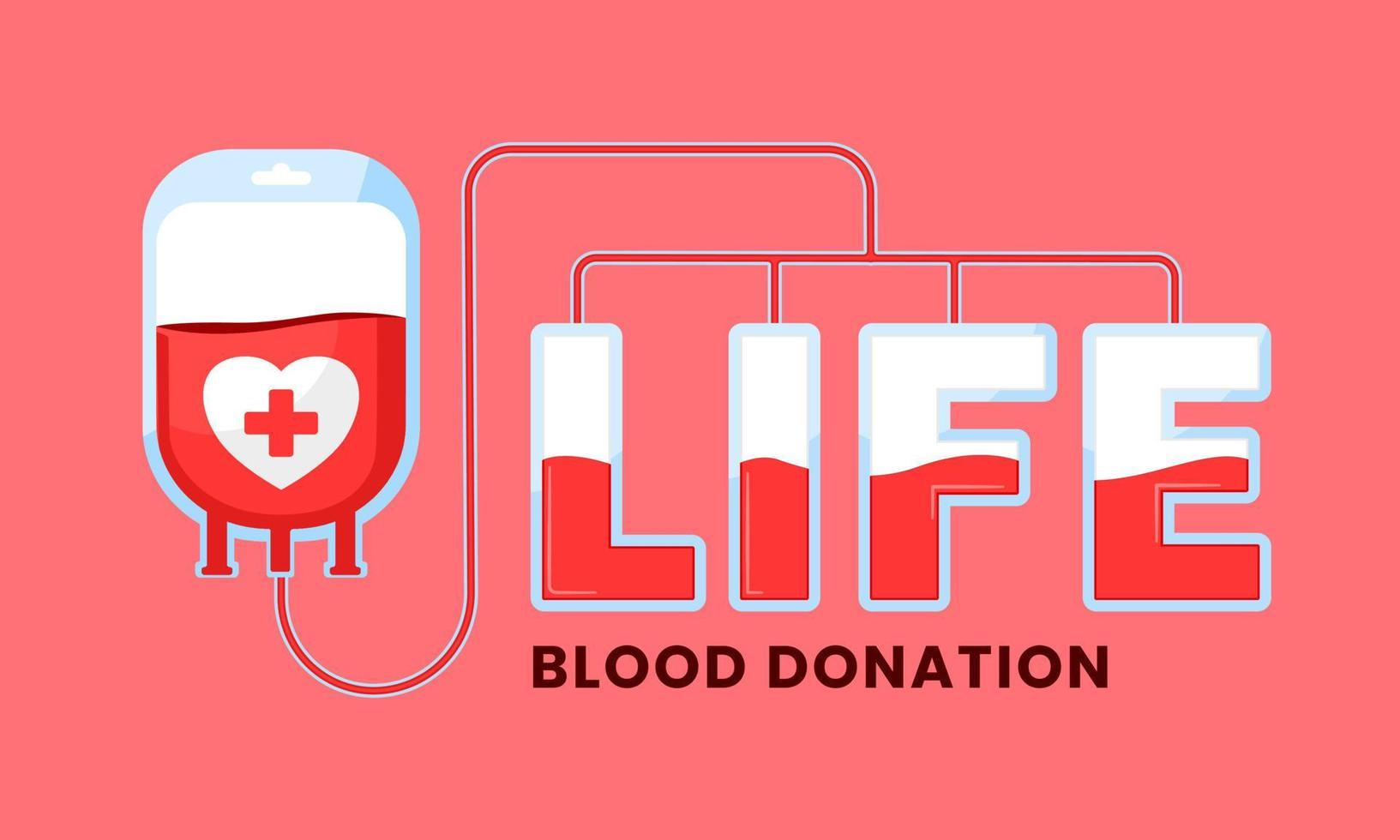doação de sangue para salvar vidas. dia mundial do doador de sangue. vetor