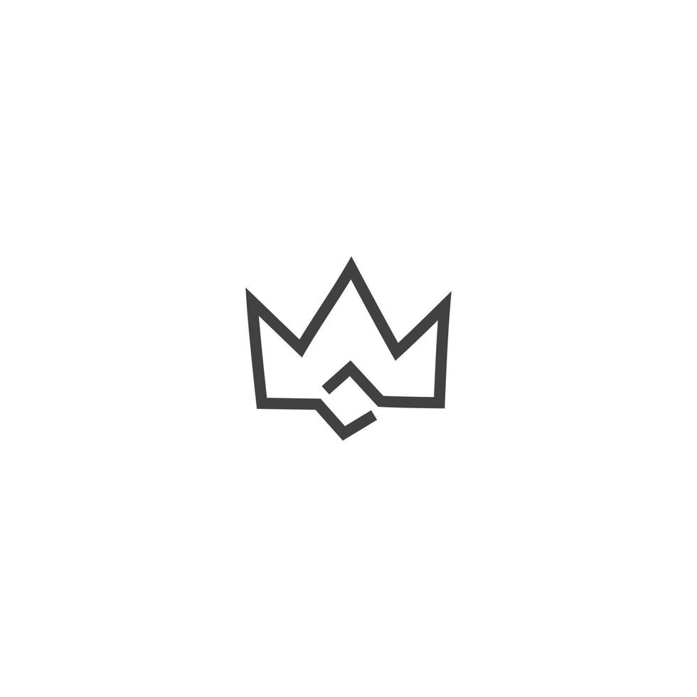 coroa do rei. vetor ícone de logotipo desenhado à mão