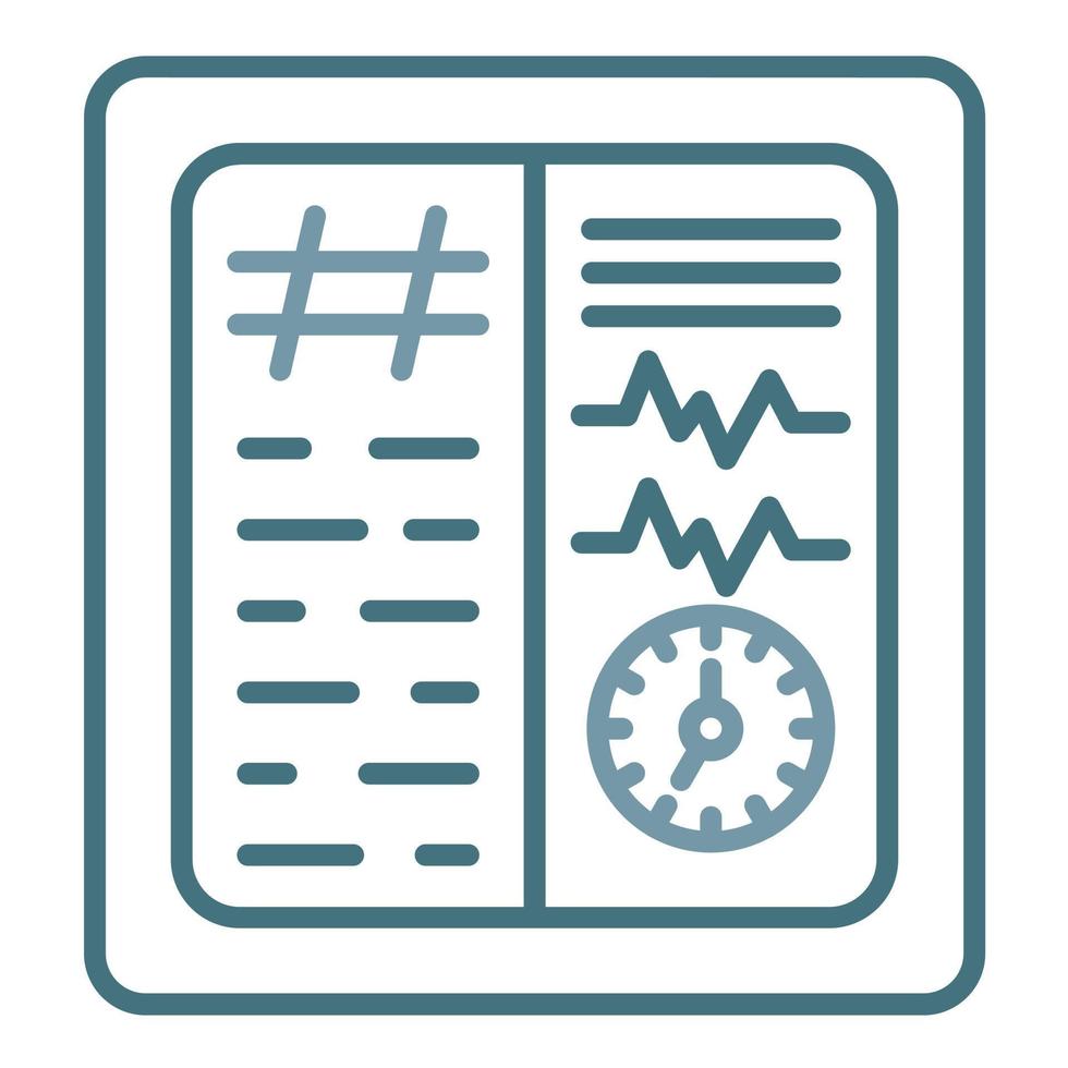 linha de hashrate ícone de duas cores vetor