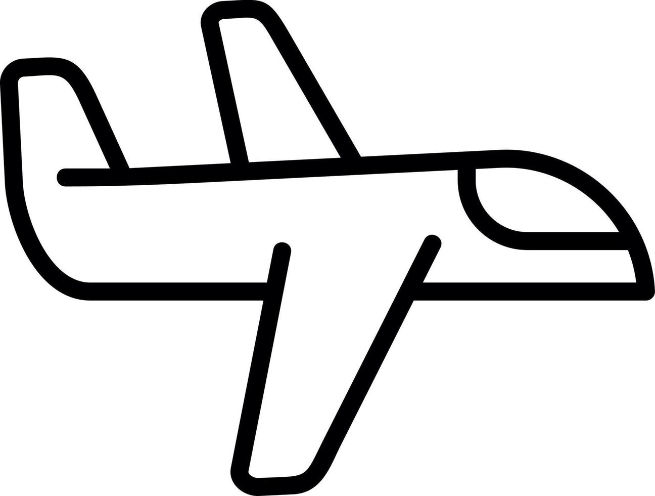 design de ícone de vetor de avião