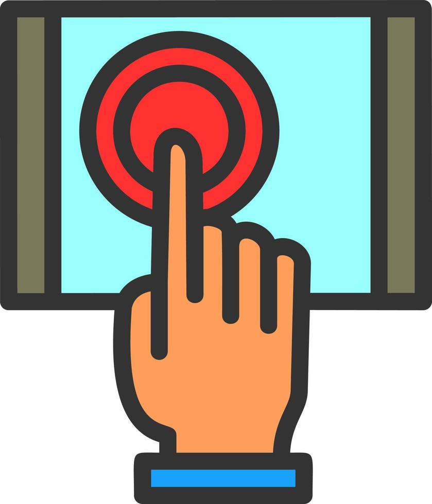 design de ícone de vetor de tela sensível ao toque