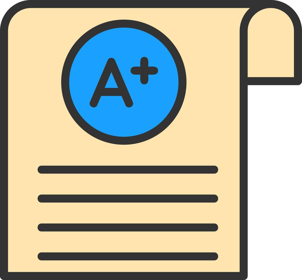 design de ícone de vetor de notas de estudante