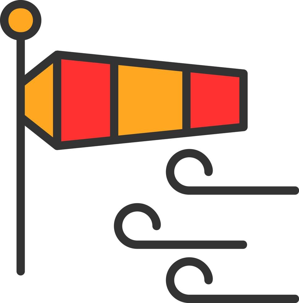 design de ícone de vetor de sinal de vento