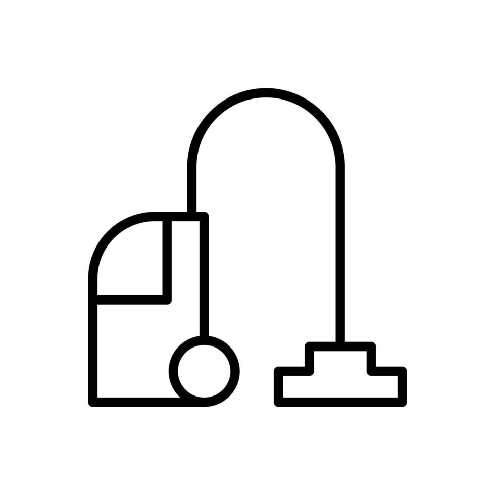 vetor de estilo de linha plana de ícone de hotel de limpeza para design gráfico e web