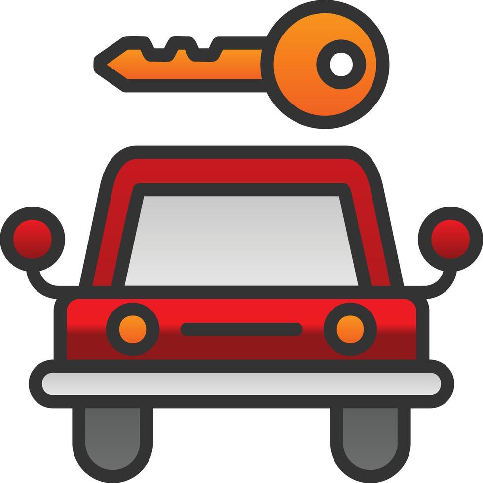 design de ícone de vetor de aluguel de carro