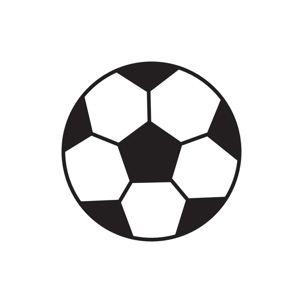 bola de futebol de vetor em um fundo branco. logotipo do futebol. desenho de bola de futebol.