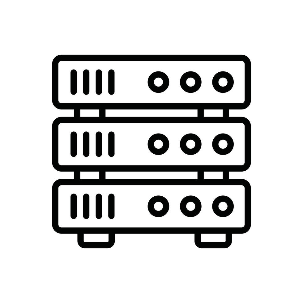 servidor vetor linha ícone símbolo de computação em nuvem arquivo eps 10