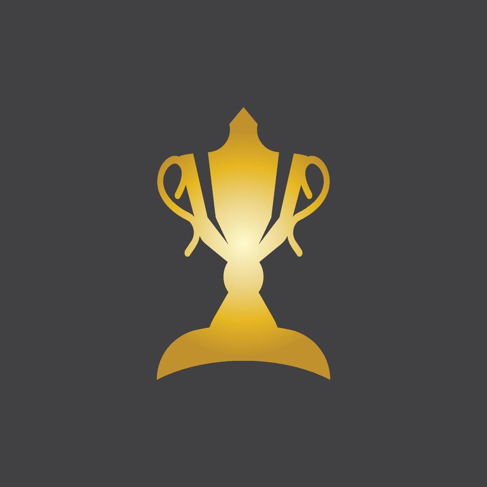 logotipo do campeão do troféu com fundo preto vetor