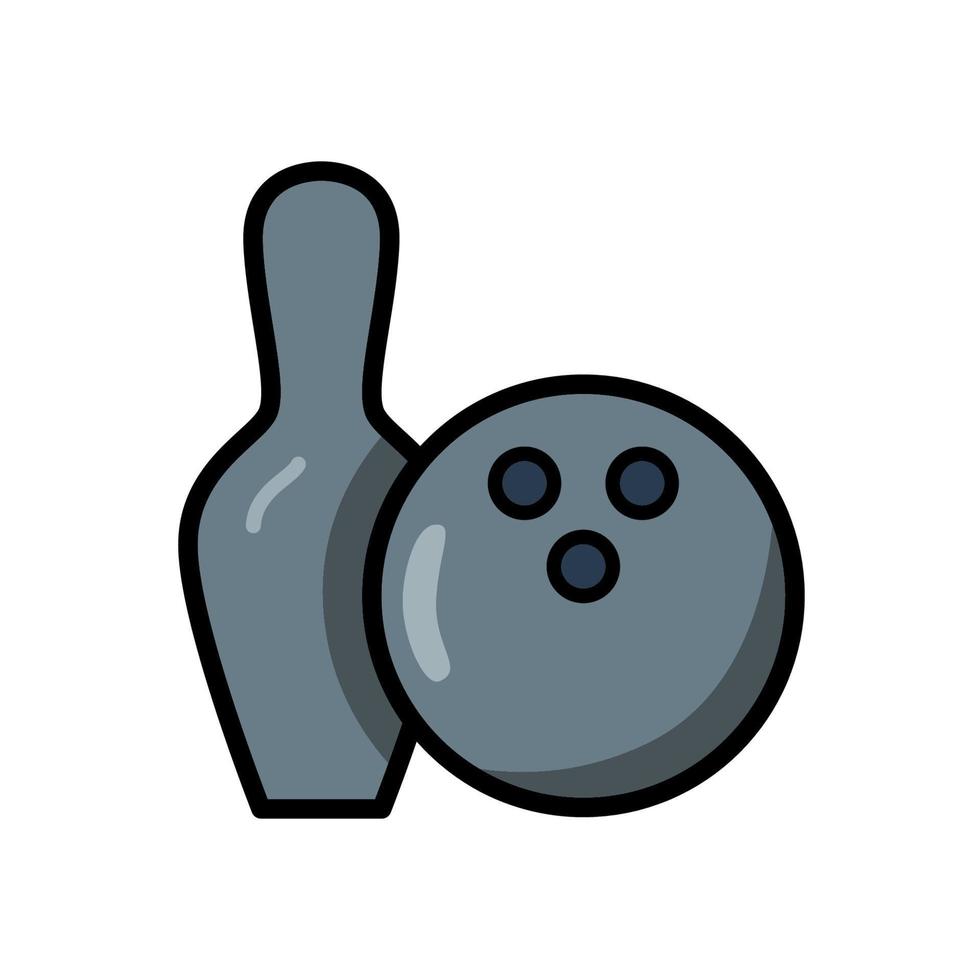ícone de bola de boliche vetor